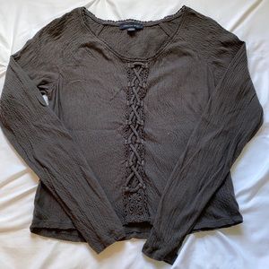 American Eagle gray long sleeve top